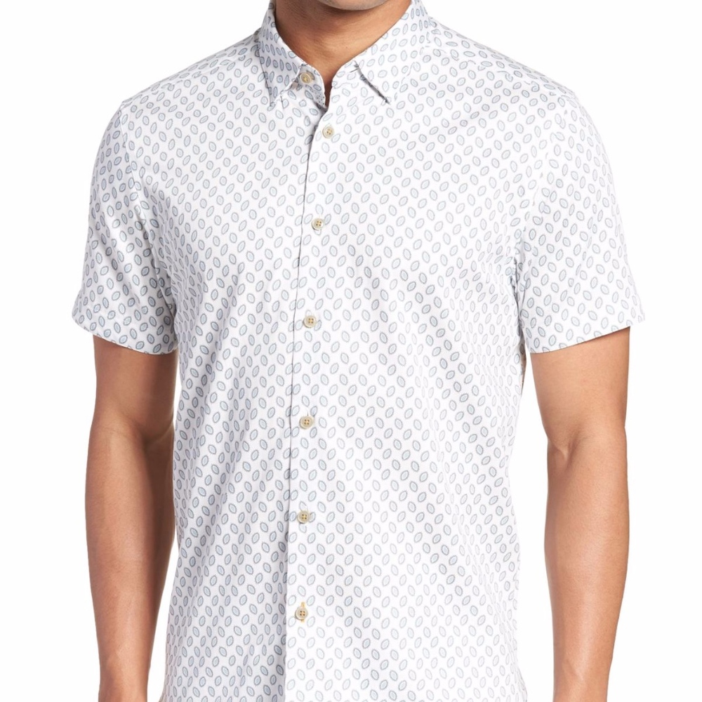 Newfone Trim Fit Chambray Sport Shirt